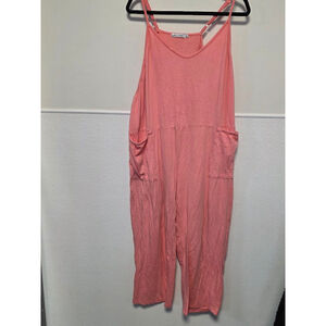 Women's Culture Code Coral Sleeveless Jumpsuit Plus Size 3X runs small‎